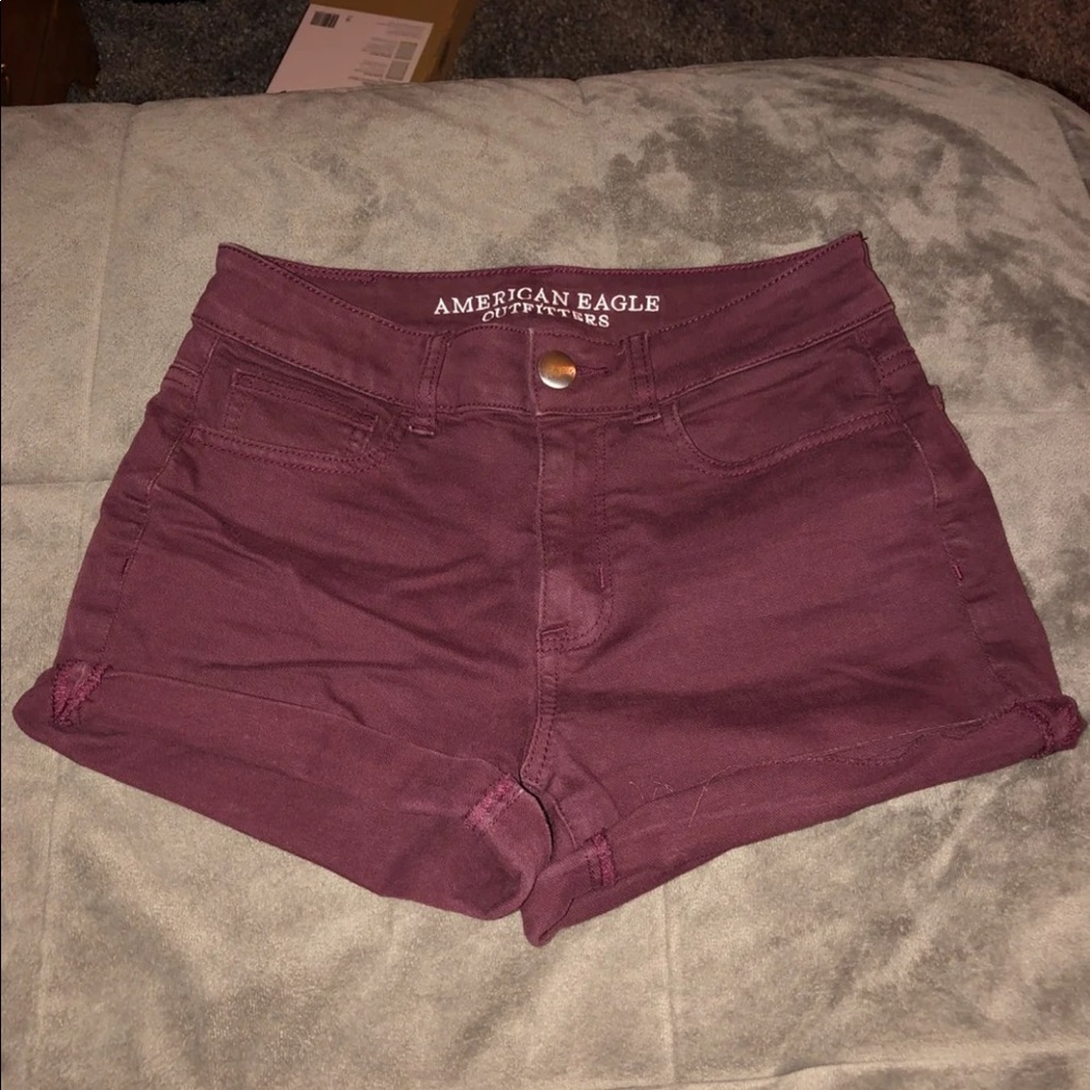 AEO Denim Hi-Rise Shortie Size 2